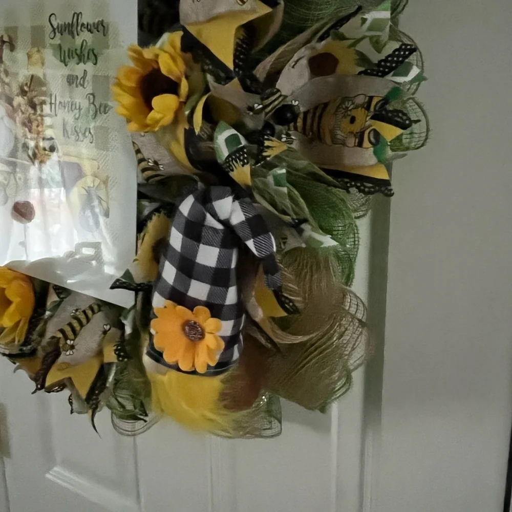 Sunflower knome wreath